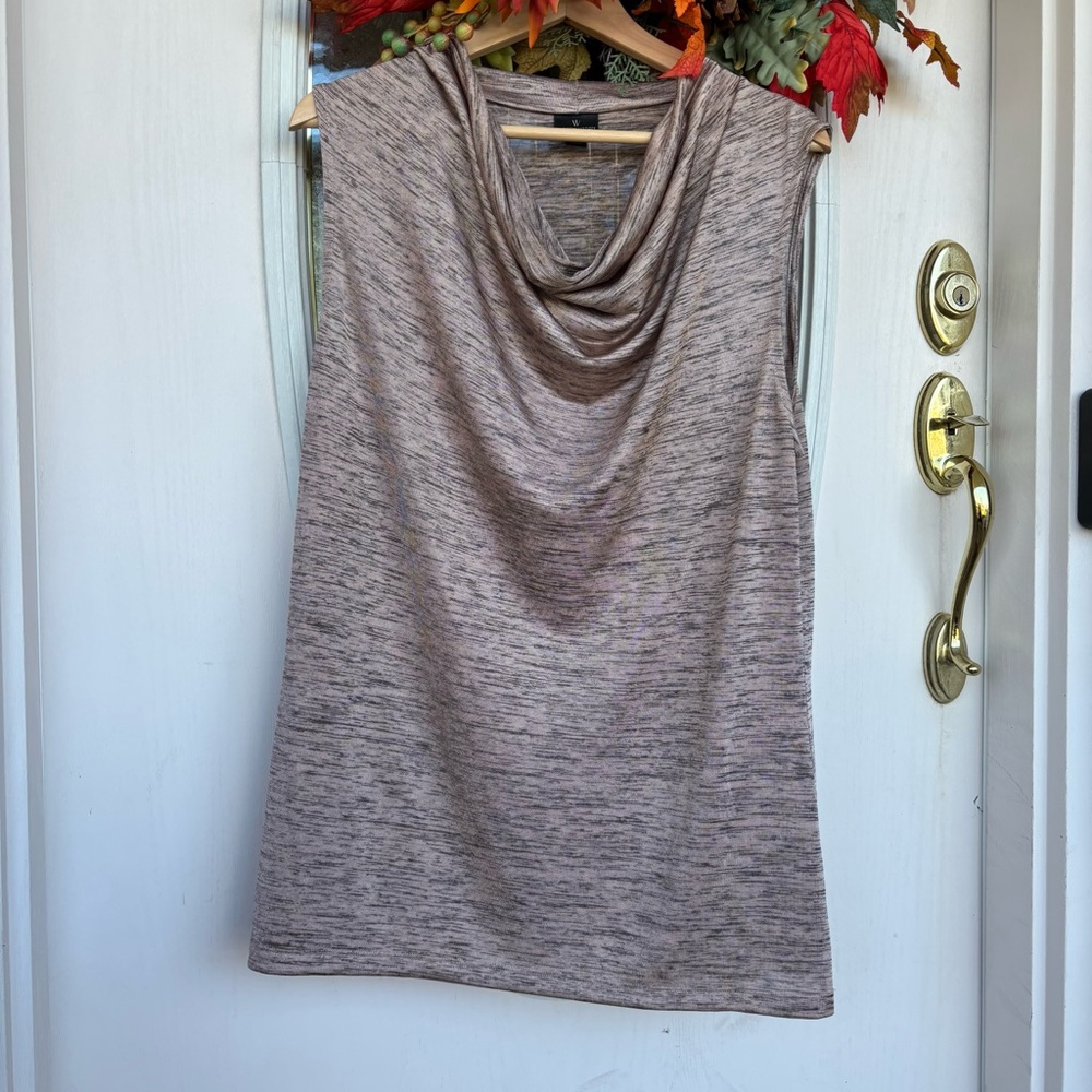 Worthington Heathered Light Pink Knit Top